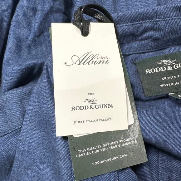 Rodd & Gunn Albini Italian Fabric Navy Blue Button Down Shirt Men's Size 3XL NWT - Picture 4 of 11